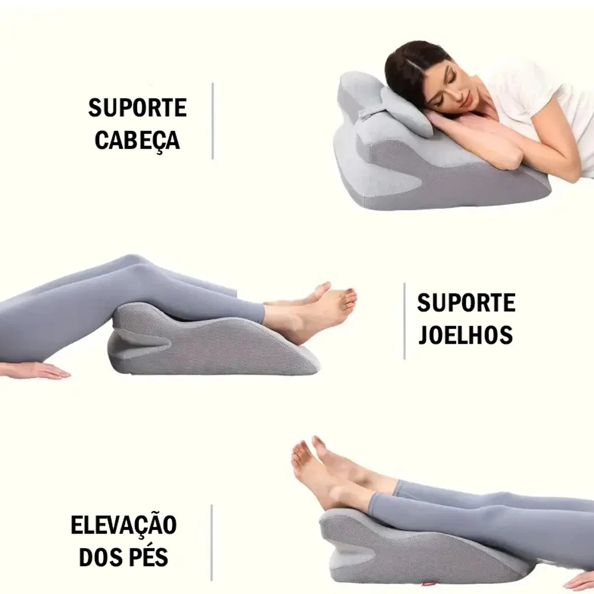 Travesseiro Anti Refluxo Ergonômico – Apoio Total e Conforto | Uclano