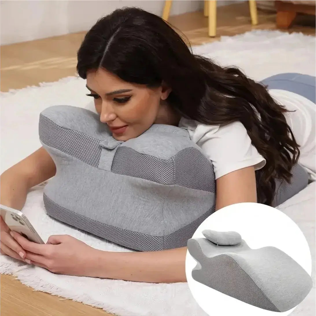 Travesseiro Anti Refluxo Ergonômico – Apoio Total e Conforto | Uclano