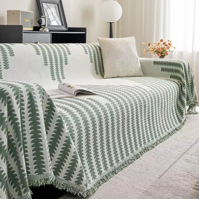 Luxury Chenille Sofa Cover Green