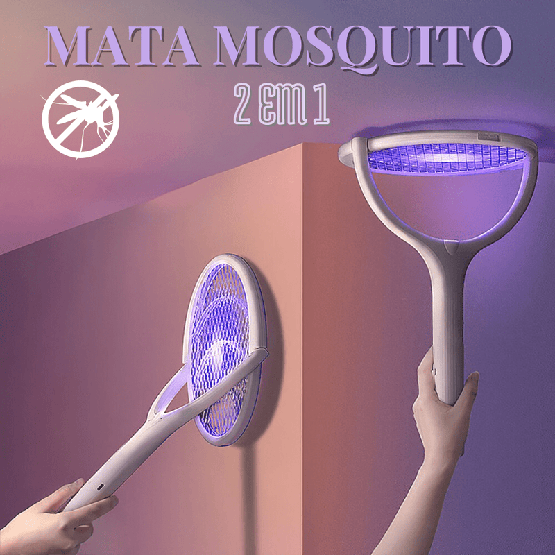 LumiZap - Raquete mata mosquito 2 EM 1
