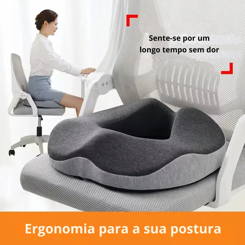 Almofada Ortopédica Ergonômica para Cóccix | Conforto e Postura
