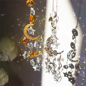 Suncatcher Cristal Lua & Estrelas Prata