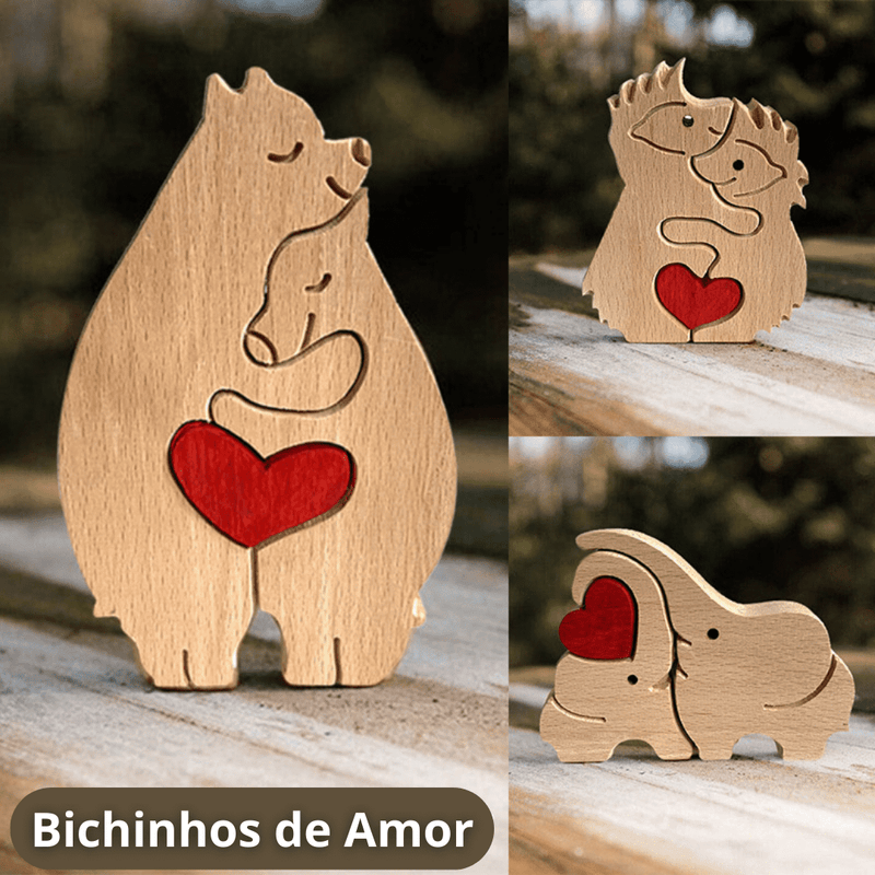 Decoração de Madeira Bichinhos de Amor