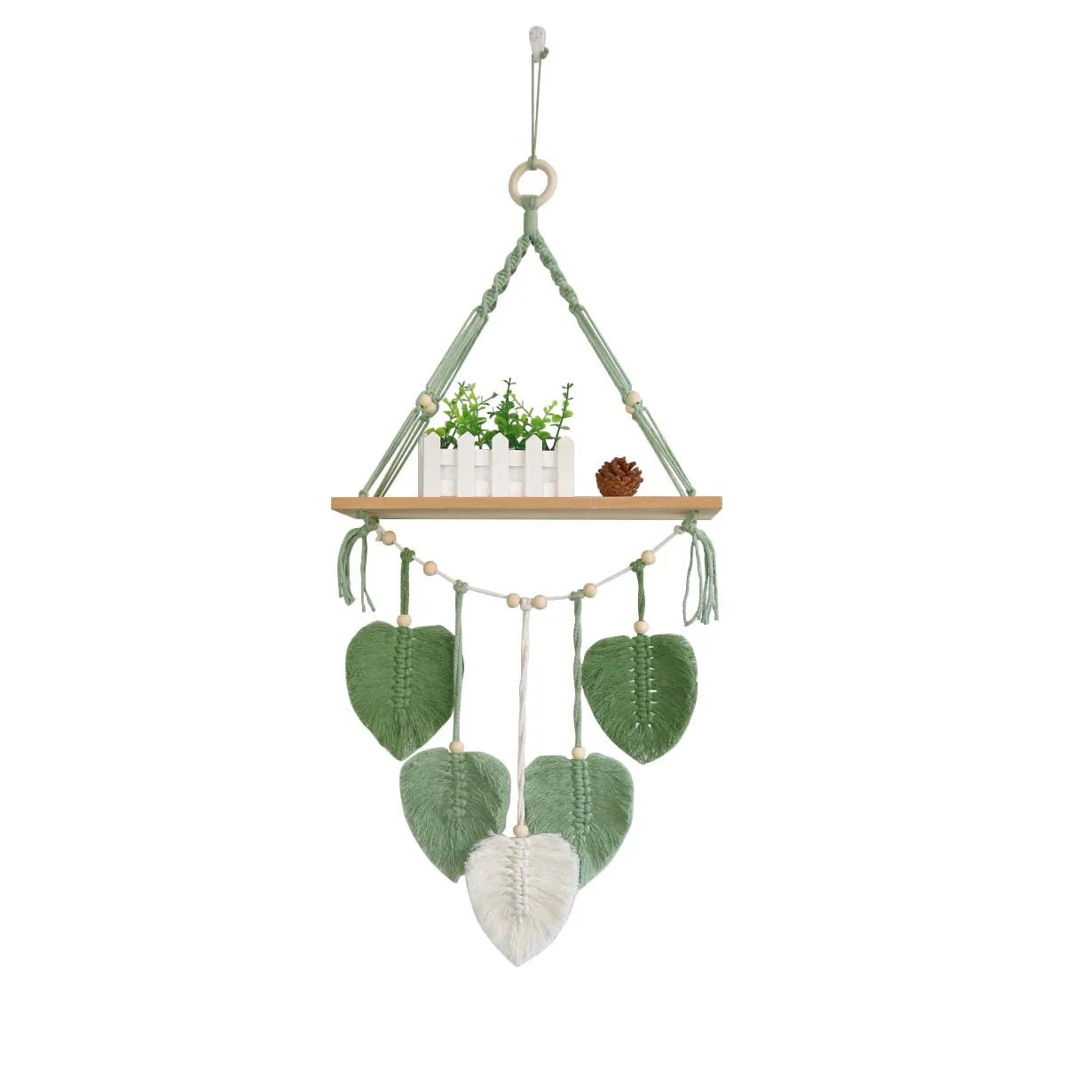 Suporte Decorativo de Parede com Folhas