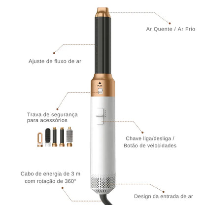 Escova Profissional Modeladora 5 em 1