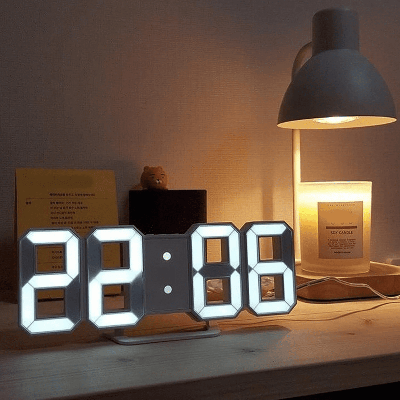 Relógio de Mesa Digital LED 3D