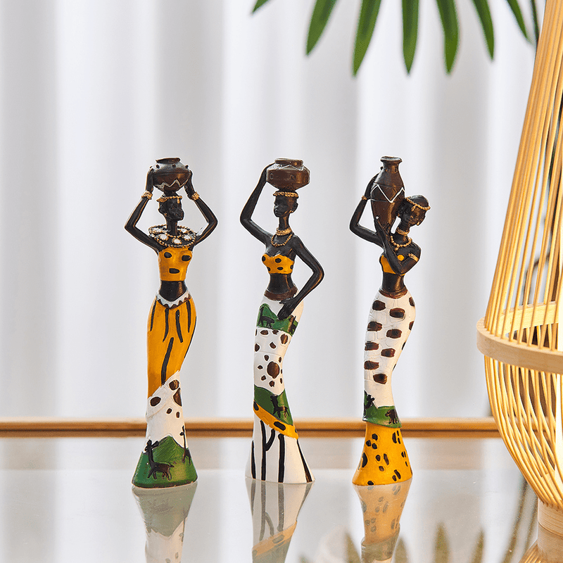 Estatua 3 Mulheres Africanas Elegantes