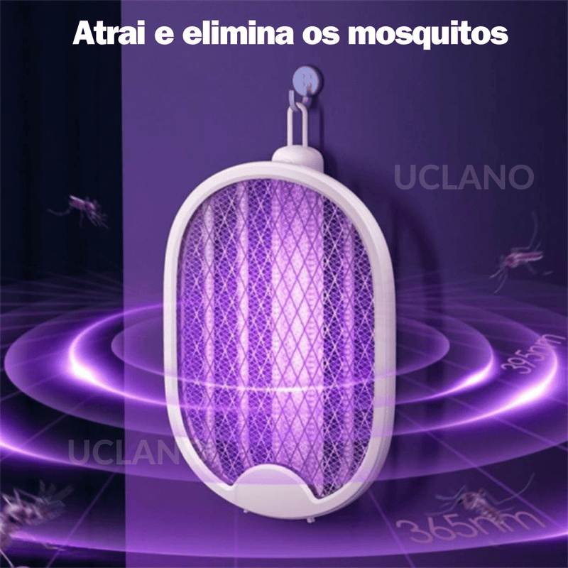 Raquete Elétrica Mata Mosquito Com Led Ultra Violeta TopKill