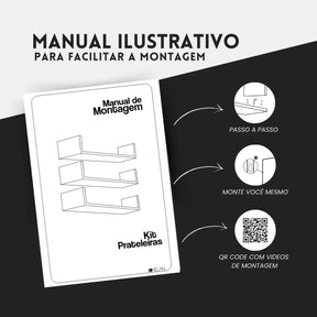 Kit de Prateleiras Flutuantes UCLANO (3 Unidades)