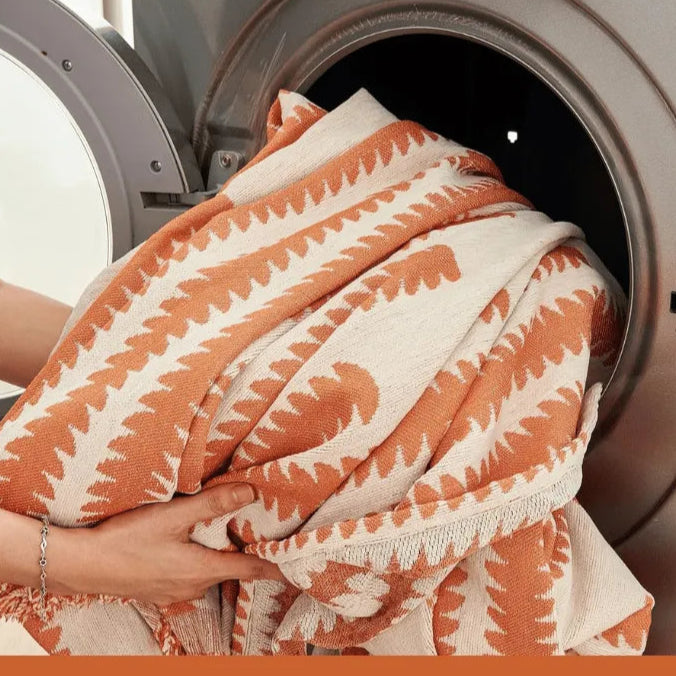 Capa de Sofá Chenille Luxuosa Laranja