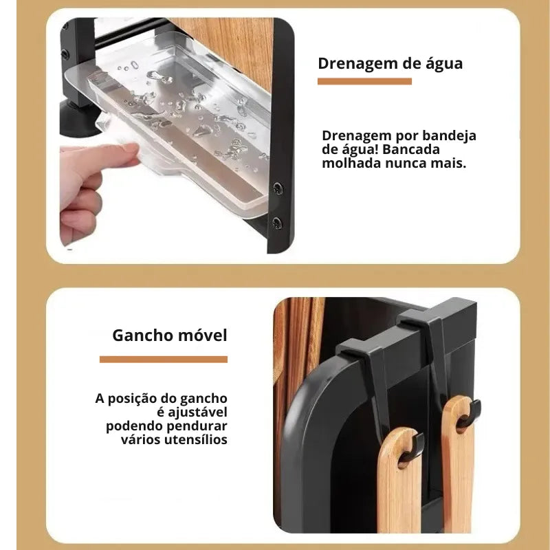 Rack de Temperos de Cozinha UCLANO