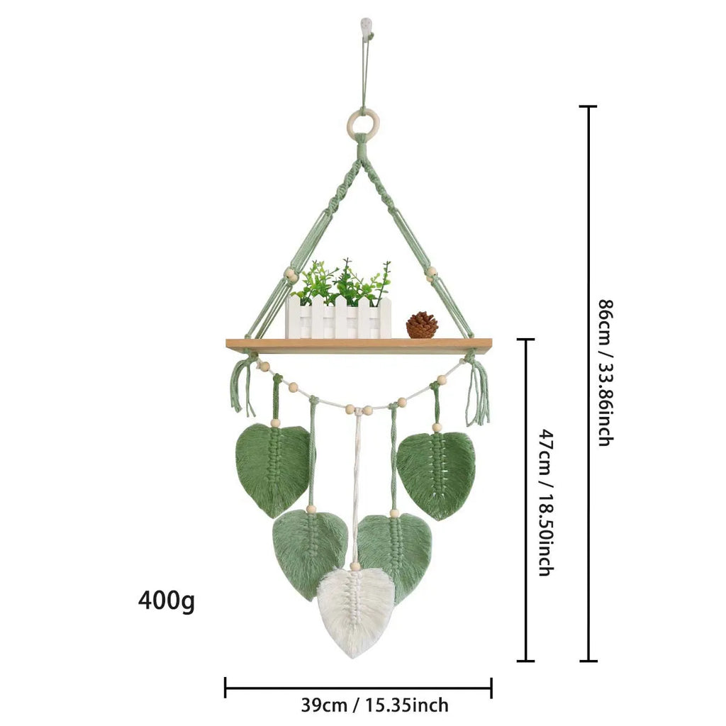 Suporte Decorativo de Parede com Folhas