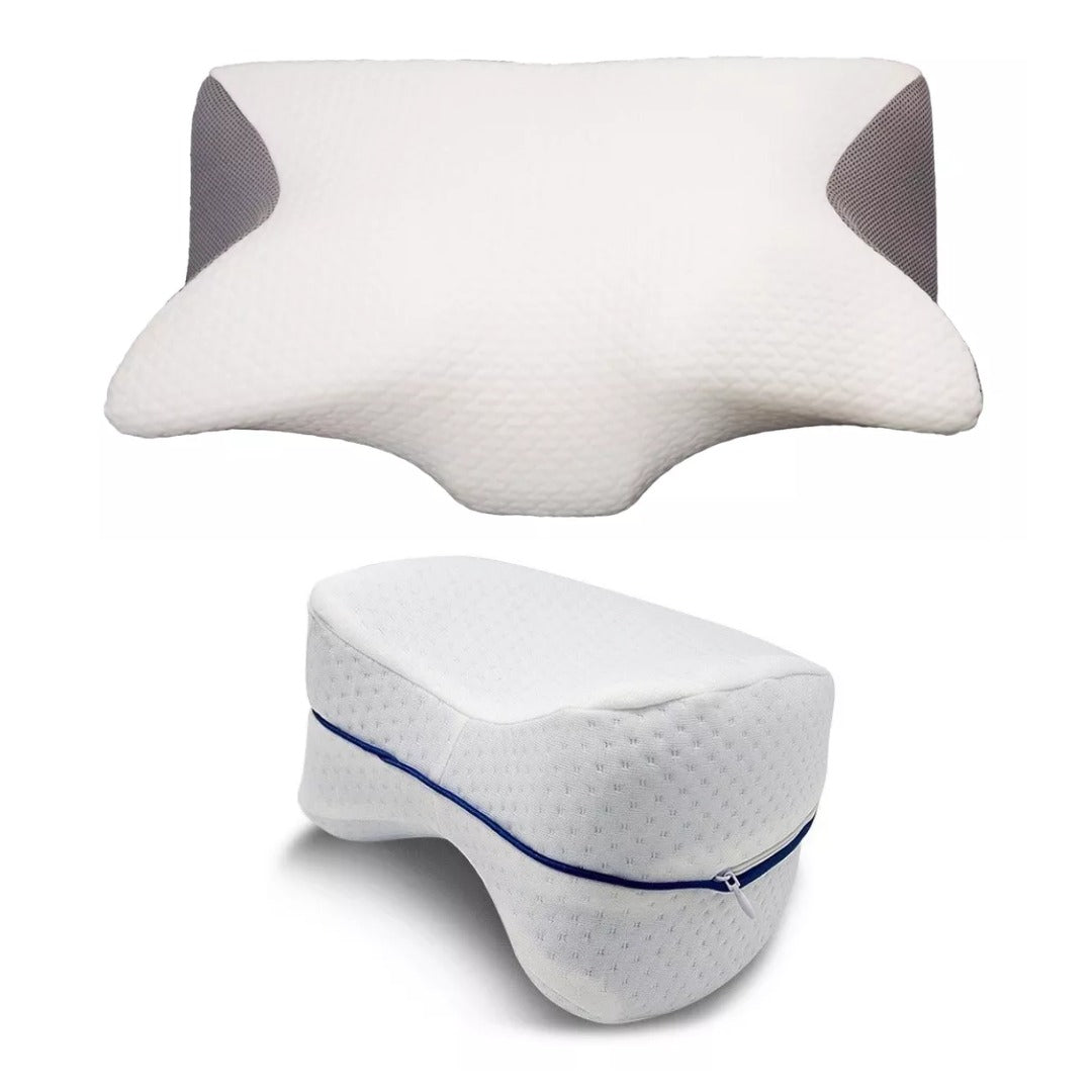 Orthopedic Cervical Pillow + Knee Support Cushion Set | Posture & Pain Relief