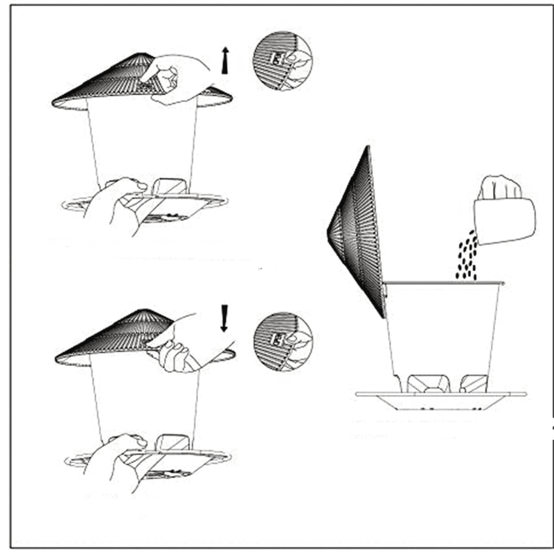 Alimentador de pássaro panorâmico - uclano