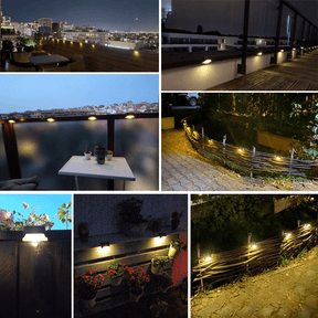 Luminária Solar Para Escada de Jardim
