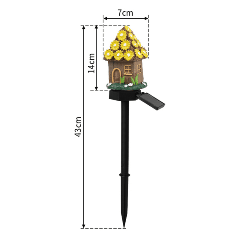 Casinha Encantada Lâmpada Solar para jardim